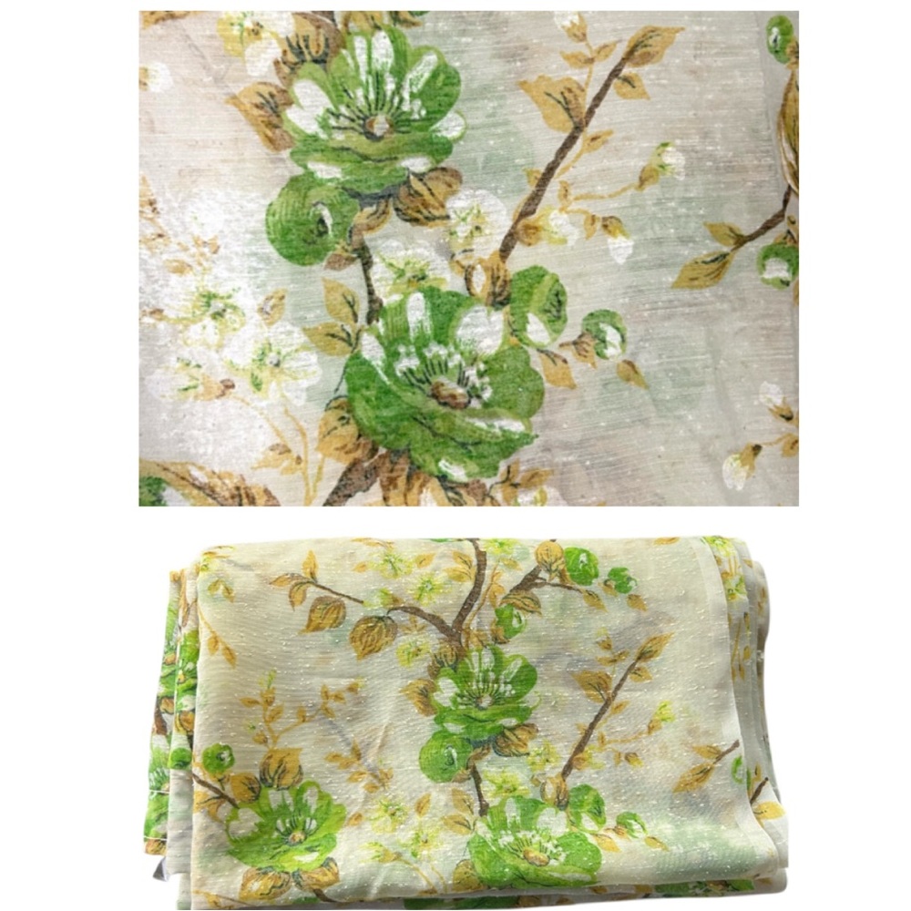 Pair vintage early 70’s floral curtains